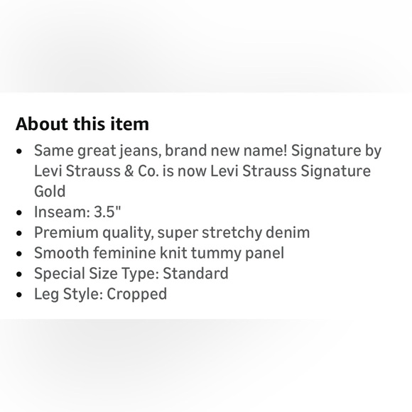 Levi's Signature Gold Maternity Shorts ~ Size Small.  Like New Condition - Picture 11 of 12